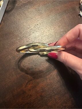 Ann Taylor Gold-Tone Twisted Bangle Bracelet